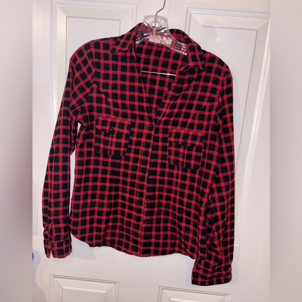 Love Tree Red and Black Checkered Shirt